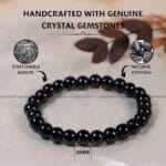 Black Tourmaline Crystal Bracelet - 8 MM (Grounding & Balance)