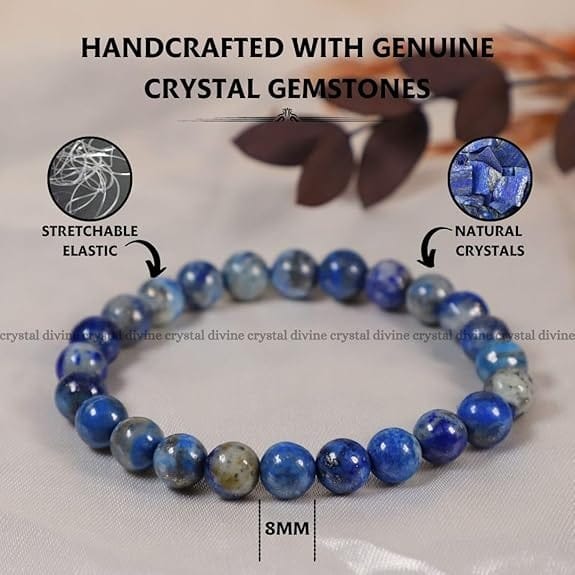 Lapis Lazuli Crystal Bracelet - 8 MM (Balance & Harmony)