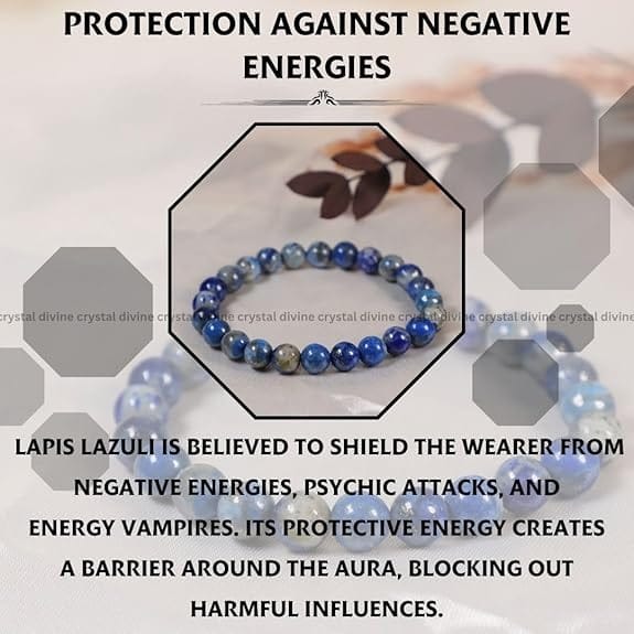 Lapis Lazuli Crystal Bracelet - 8 MM (Balance & Harmony)