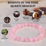 Rose Quartz Crystal Bracelet - 8 MM (Love & Relationships)