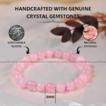 Rose Quartz Crystal Bracelet - 8 MM (Love & Relationships)
