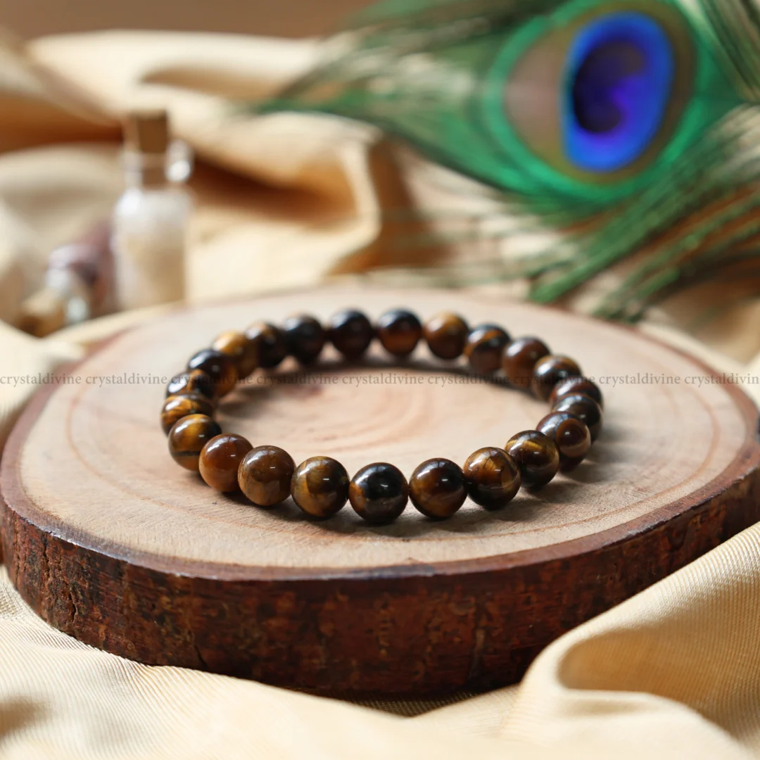 Tiger Eye Crystal Bracelet - 8 MM (Manifestation & Willpower)