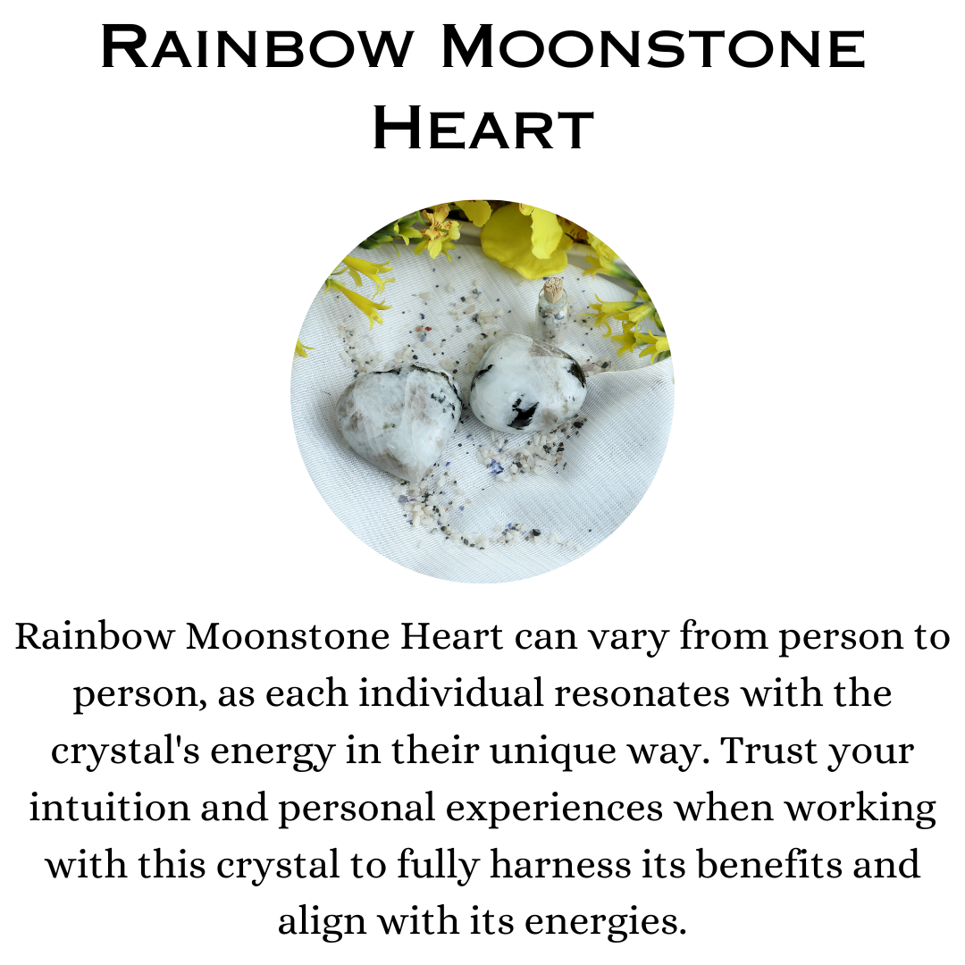 Rainbow Moonstone Heart (Intuition & Spiritual Connection)