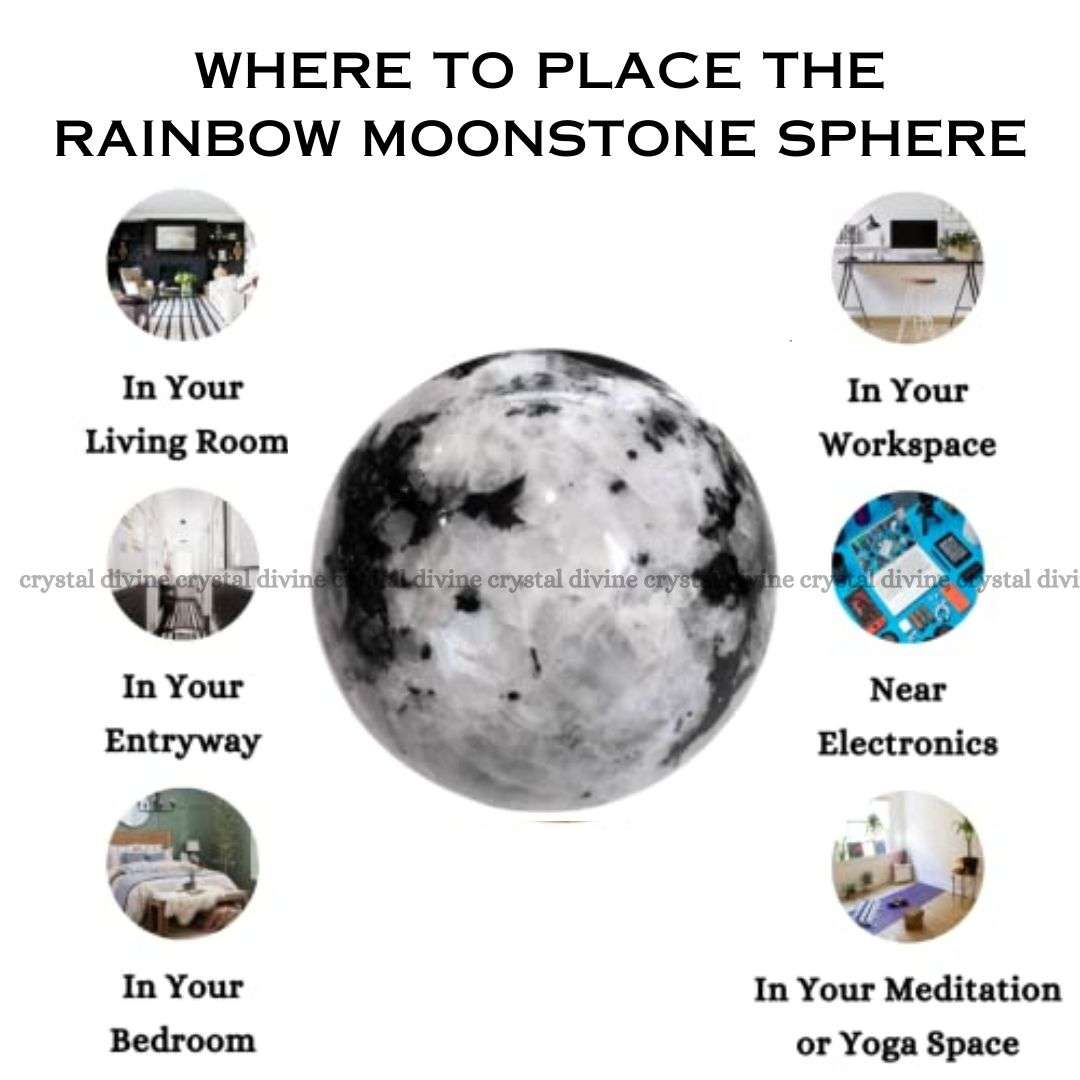 Rainbow Moonstone Sphere (Confidence & Self-Esteem)