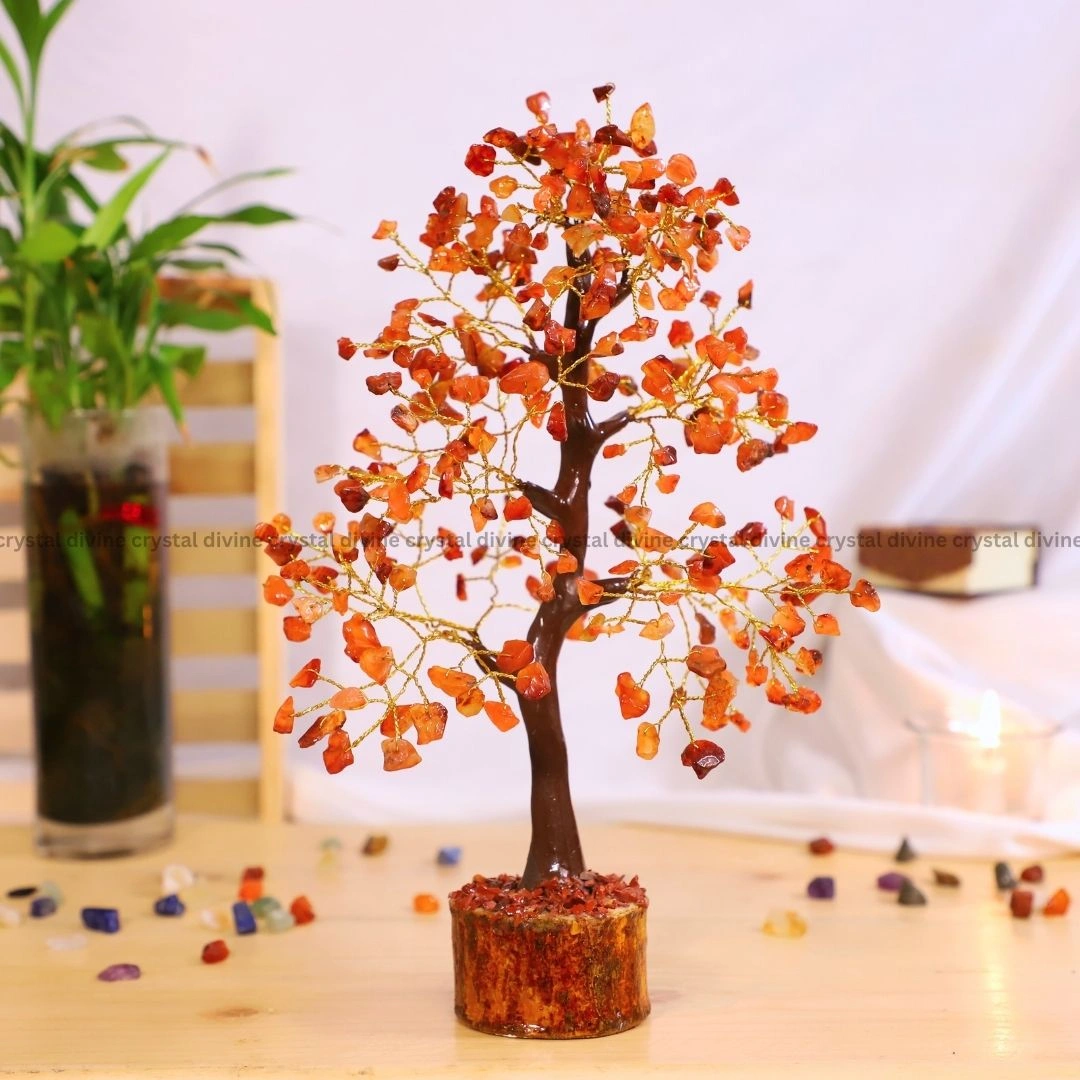 Red Carnelian Crystal Tree 300 Beads (Creativity & Inspiration)