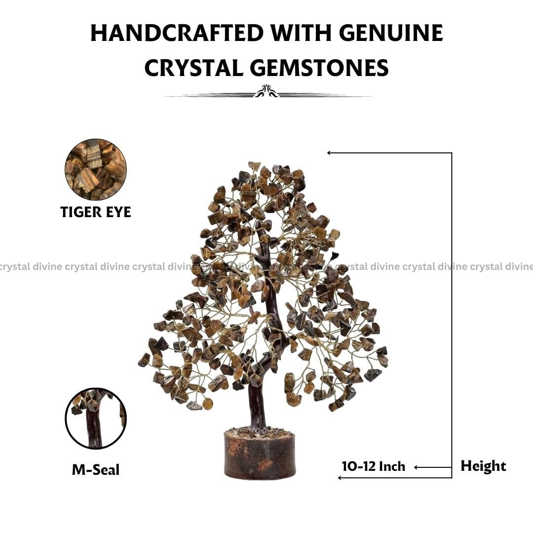 Tiger Eye Crystal Tree 300 Beads (Strength & Courage)