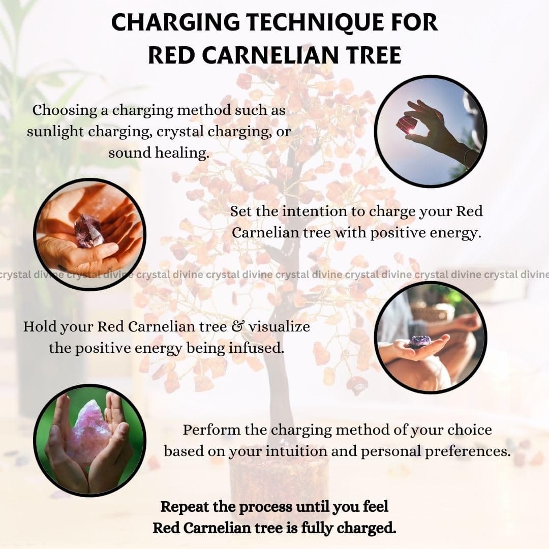 Red Carnelian Crystal Tree 300 Beads (Creativity & Inspiration)