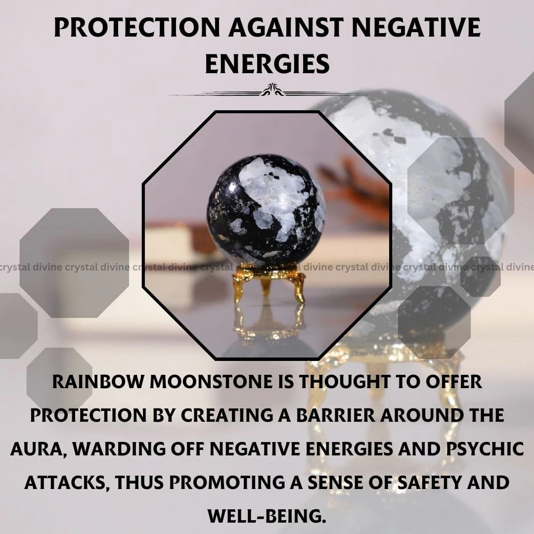 Rainbow Moonstone Crystal Sphere (Confidence & Self-Esteem)