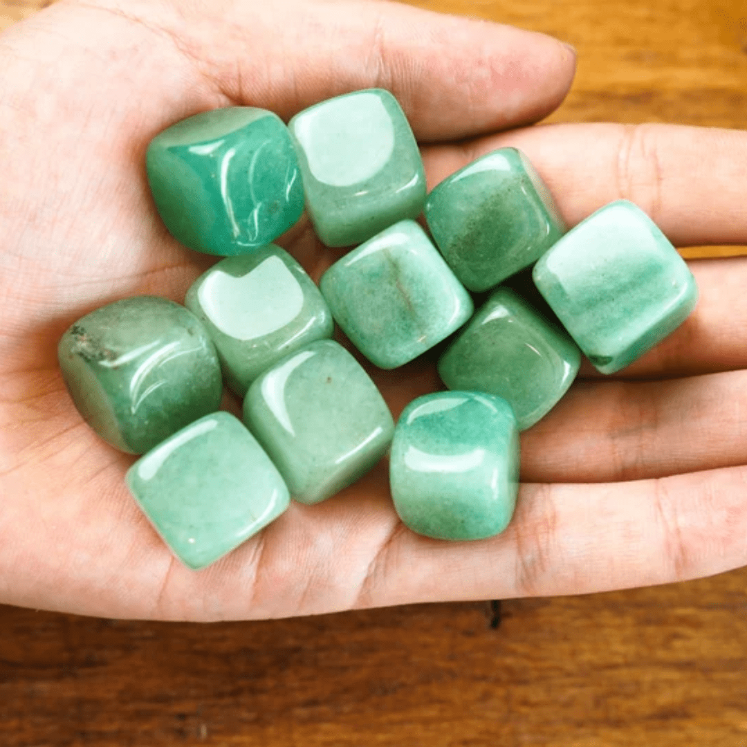 Green Aventurine Tumble Stone Pack of 5 (Luck & Prosperity)