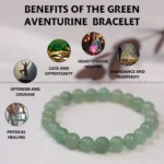 Green Aventurine Crystal Bracelet - 8 MM (Luck & Prosperity)