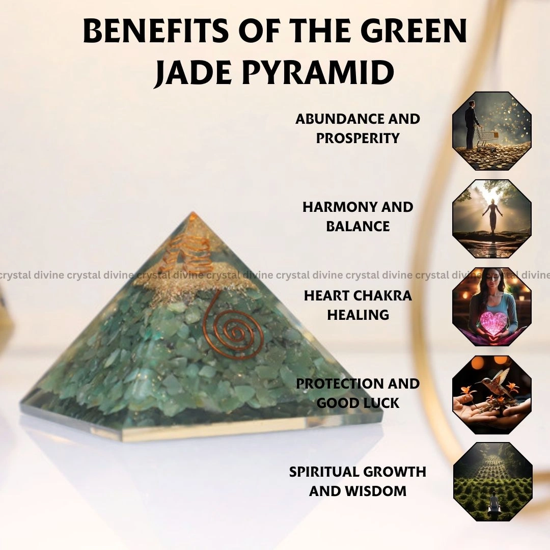 Green Jade Crystal Pyramid
