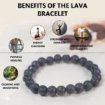 Lava Crystal Bracelet - 8MM (Grounding & Stability)