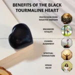 Black Tourmaline Heart (Communication & Expression)