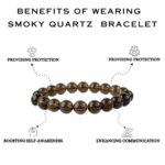 Smoky Quartz Bracelet - 8 MM (Grounding & stabilizing)