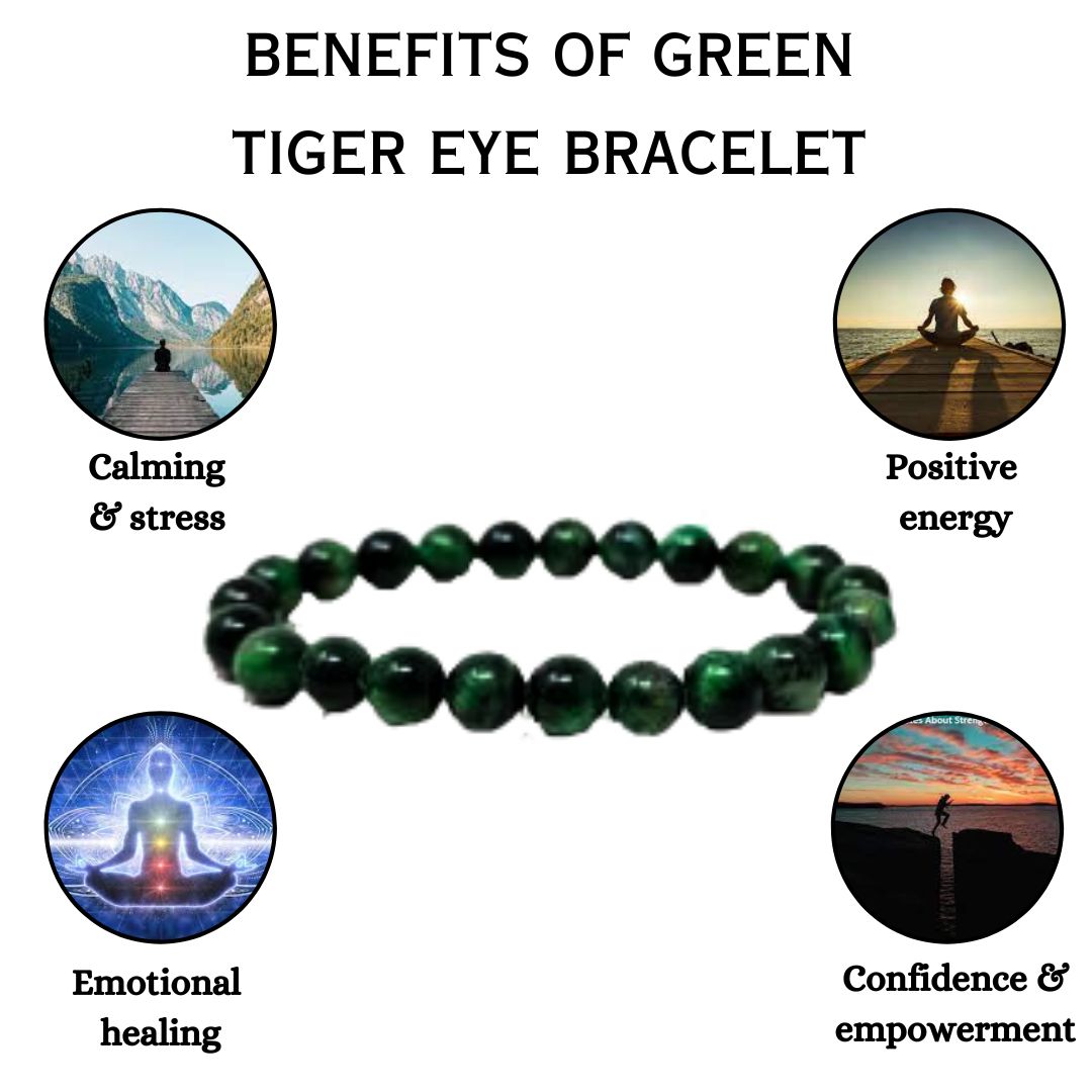 Tiger's Eye, Hematite, Black Onyx Gemstone Power Healing Bracelet – Hope On  A String