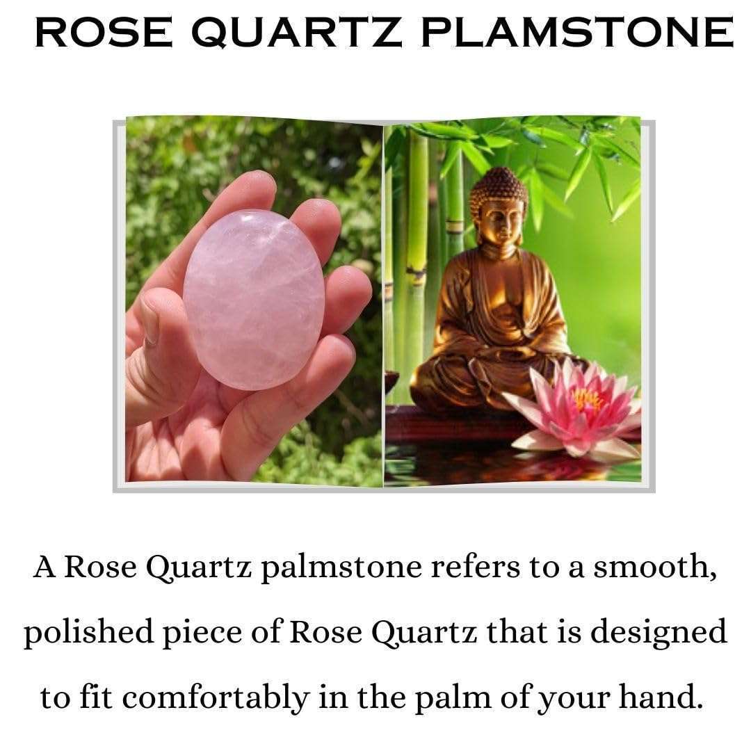 Rose Quartz Crystal Palm Stone (Love & Compassion)