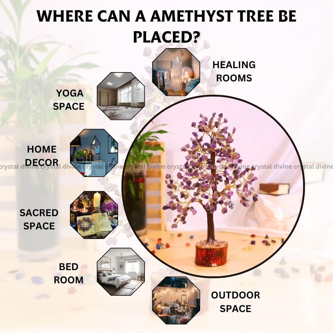 Amethyst Crystal Tree 300 Beads (Clarity of Mind & Focus)
