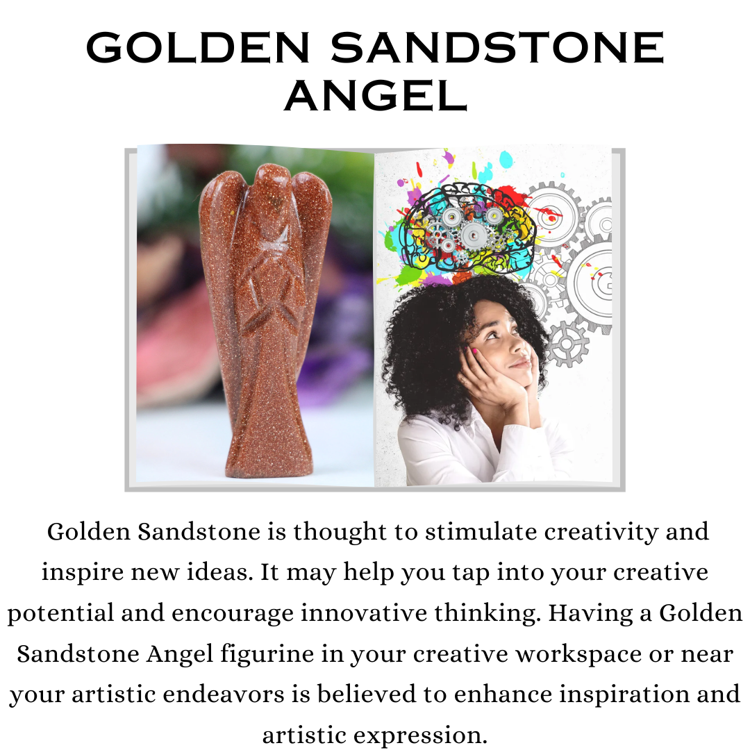 Golden Sandstone Crystal Angel (Vitality & Physical Well-being)