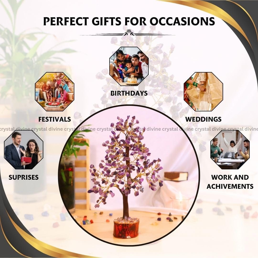 Amethyst Crystal Tree 300 Beads (Clarity of Mind & Focus)