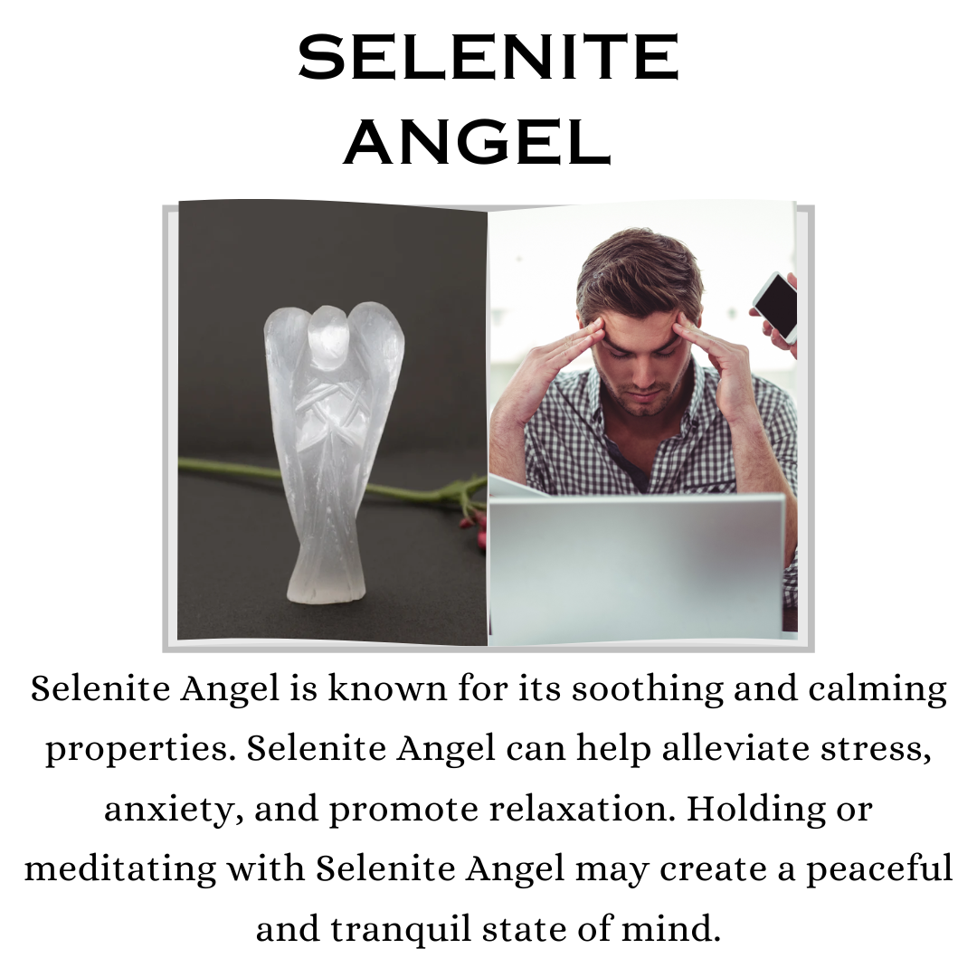 Selenite Crystal Angel (Protection & Shielding)
