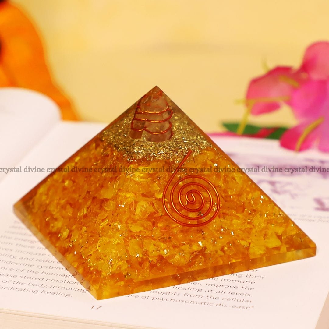 Citrine Crystal Pyramid (Manifestation & Creativity)