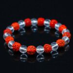 Clear Quartz + Rudraksha Bracelet - 8 MM (Balance & Alignment)