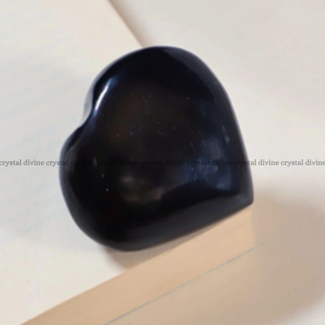 Black Tourmaline Heart
