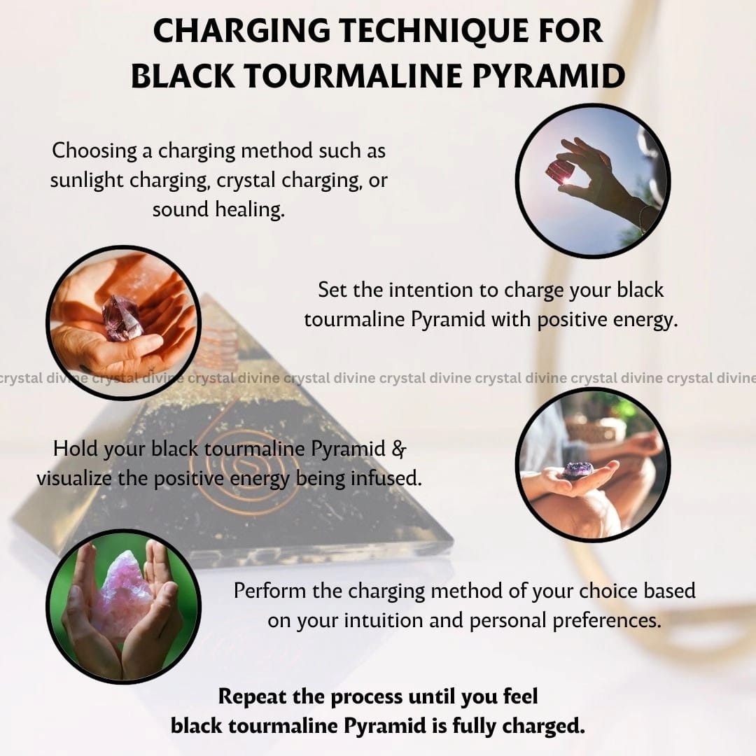 Black Tourmaline Crystal Pyramid (Protection From Negative Energy)