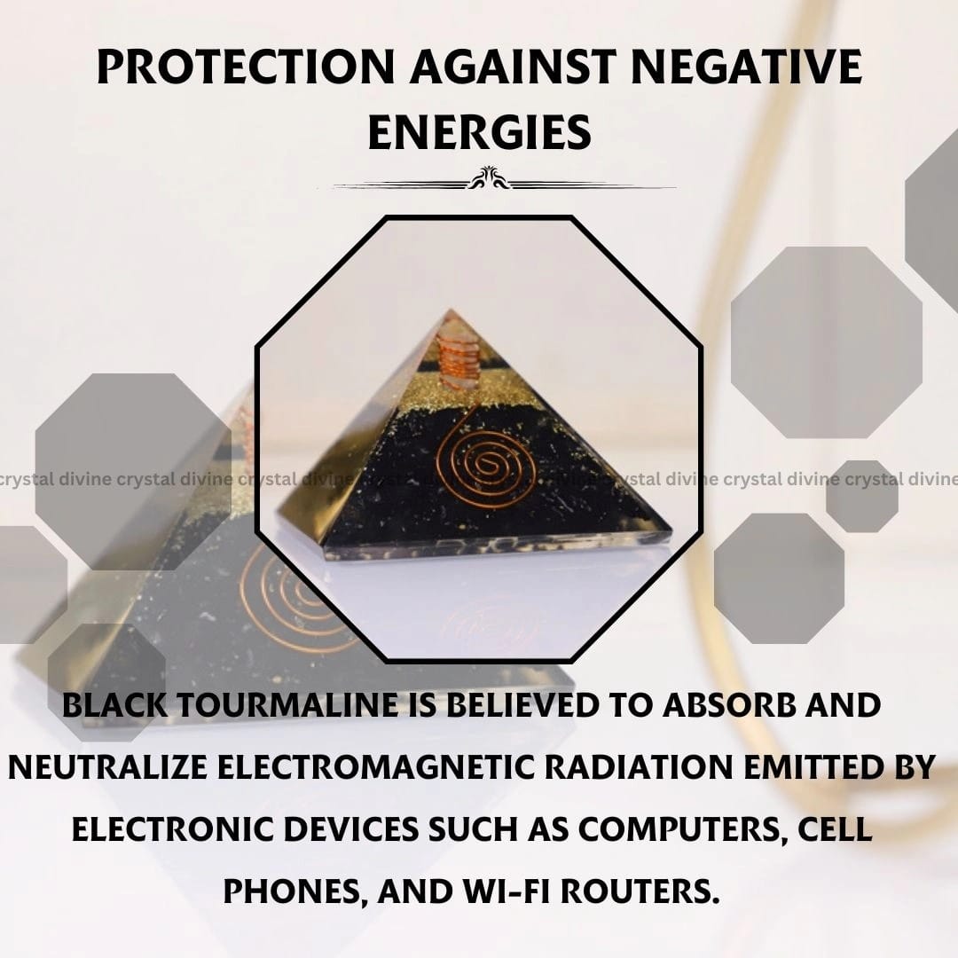 Black Tourmaline Crystal Pyramid (Protection From Negative Energy)