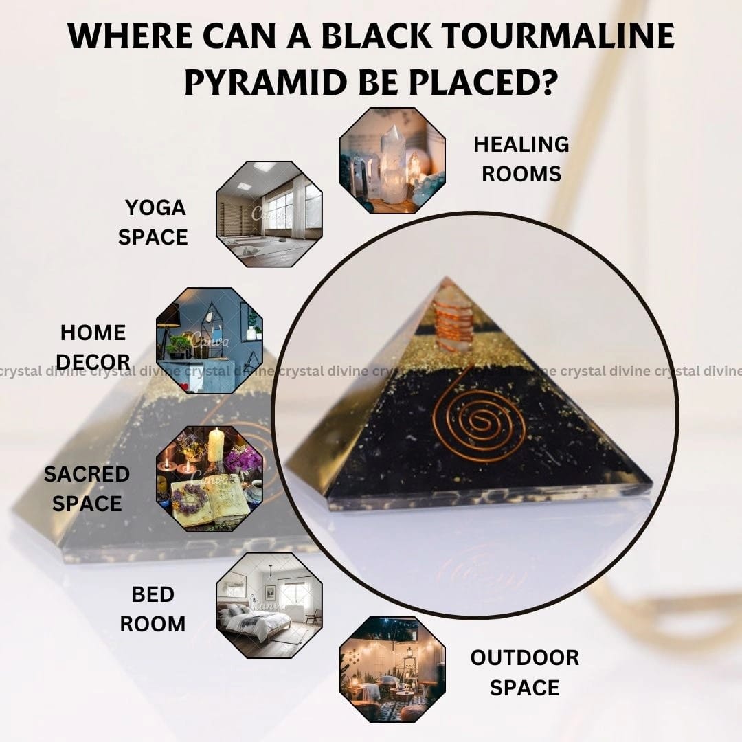 Black Tourmaline Crystal Pyramid (Protection From Negative Energy)