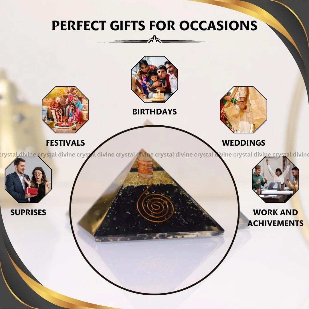 Black Tourmaline Crystal Pyramid (Protection From Negative Energy)