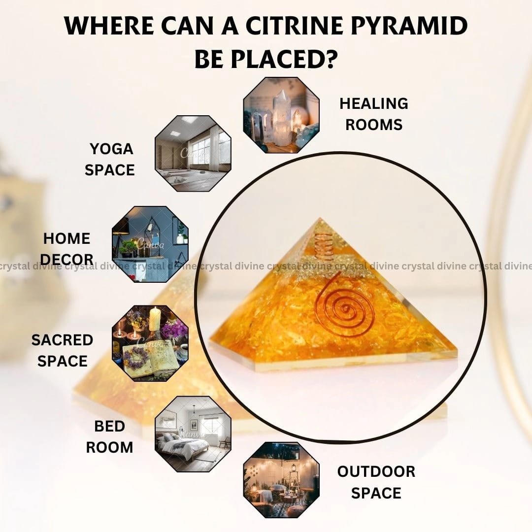 Citrine Crystal Pyramid (Manifestation & Creativity)