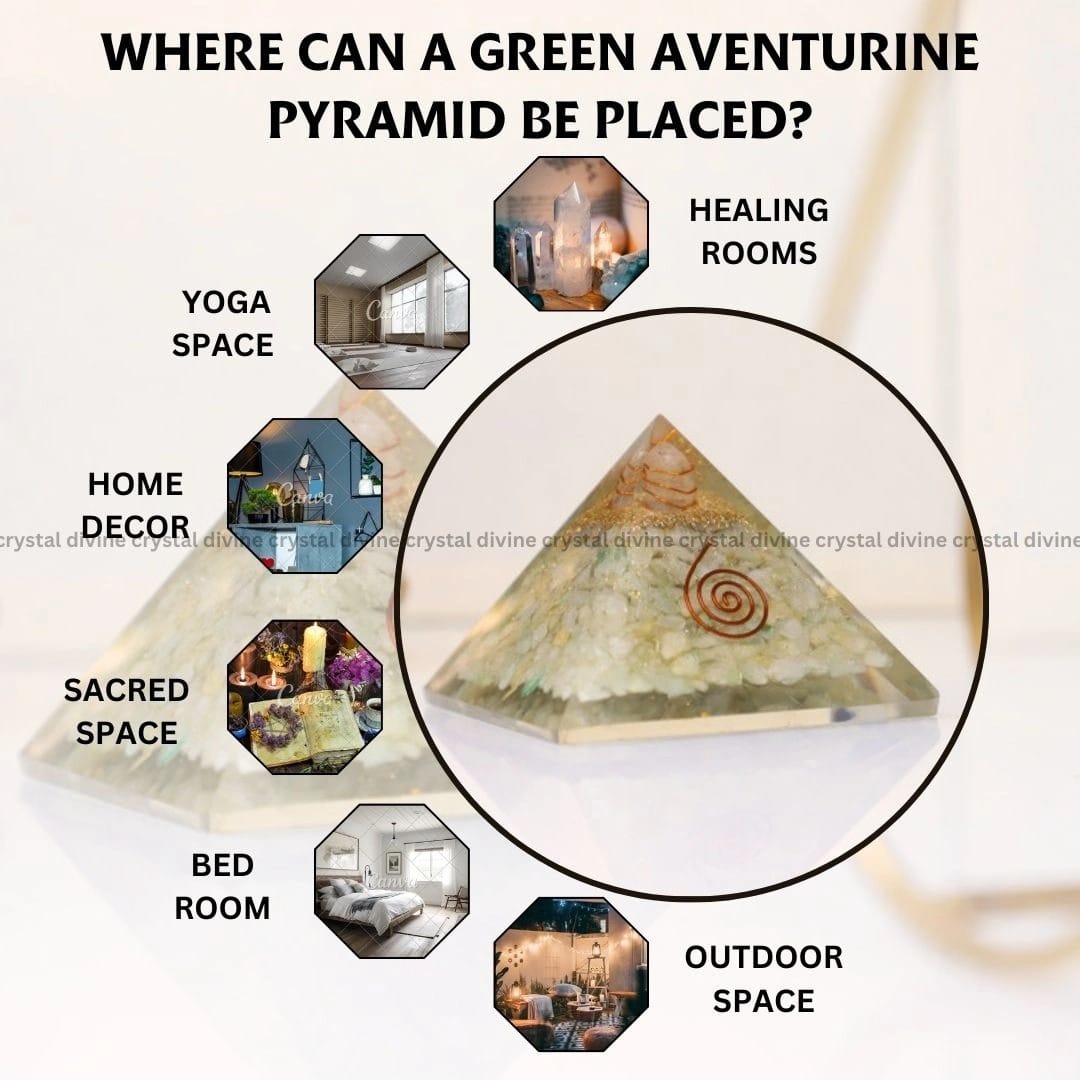 Green Aventurine Crystal Pyramid (Luck & Prosperity)