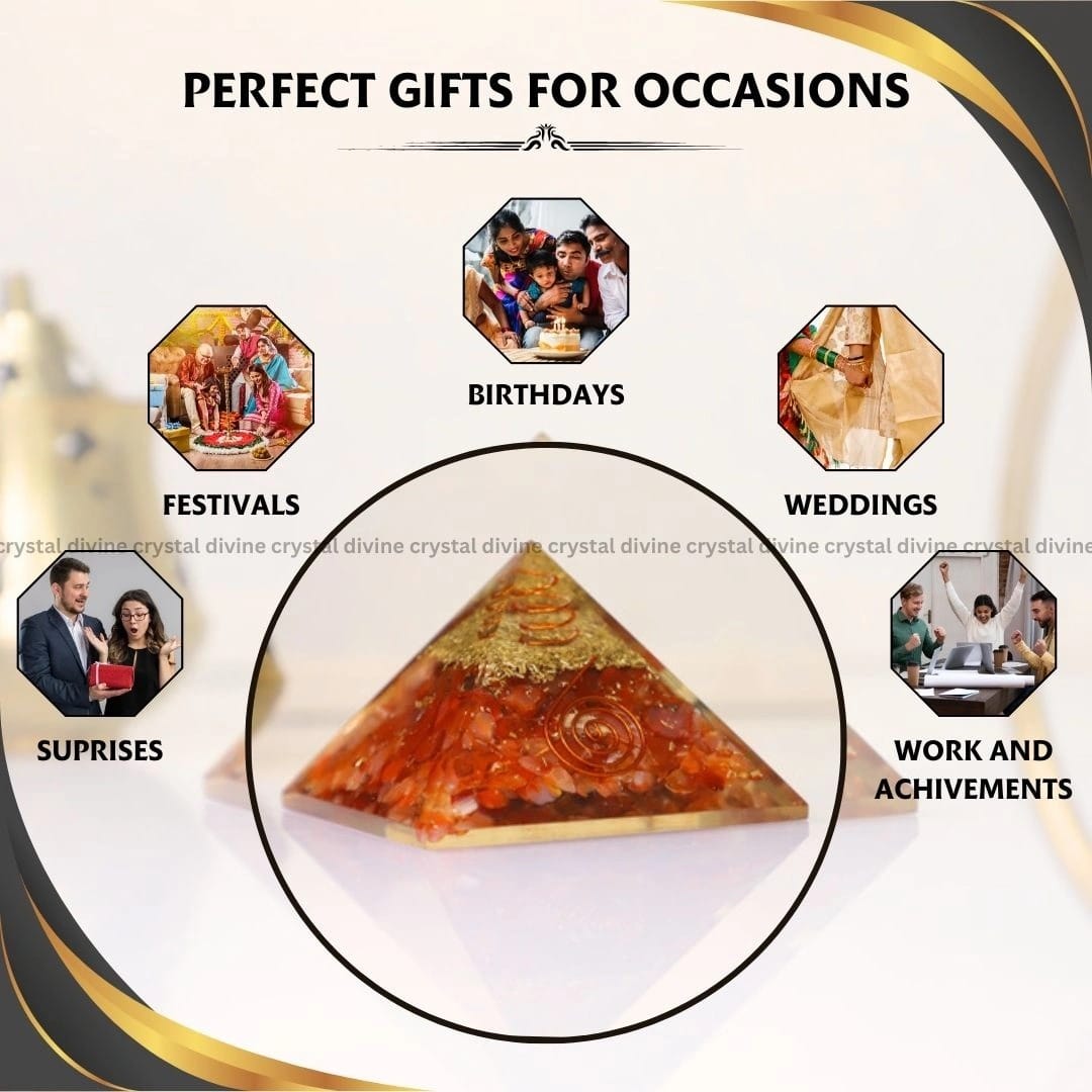 Red Jasper Crystal Pyramid (Motivation & Endurance)