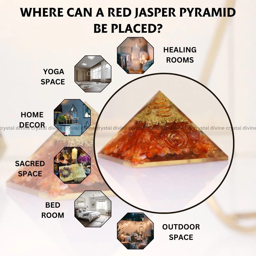 Red Jasper Crystal Pyramid (Motivation & Endurance)
