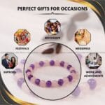 Rose Quartz + Amethyst Bracelet - 8 MM (Calming & Stress Reduction)
