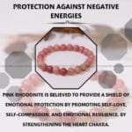Rhodonite Crystal Bracelet - 8 MM (Grounding Energy & Physical Healing)