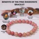 Rhodonite Crystal Bracelet - 8 MM (Grounding Energy & Physical Healing)