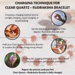 Clear Quartz + Rudraksha Bracelet - 8 MM (Balance & Alignment)