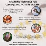 Clear Quartz + Citrine Bracelet - 8 MM (Abundance & Prosperity)