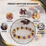 Amethyst + Citrine Bracelet - 8 MM (Clarity & Focus)