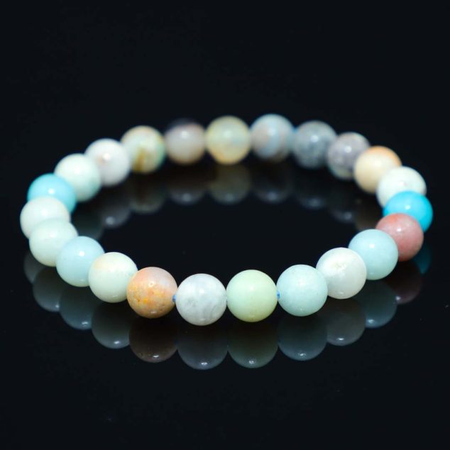 Cream and Brown Natural Amazonite Bracelet, Bracelet Type: Spiritual at Rs  599/piece in New Delhi