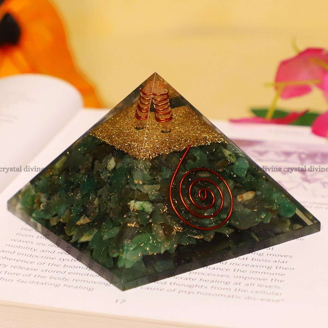 Green Jade Crystal Pyramid (Prosperity & Abundance)