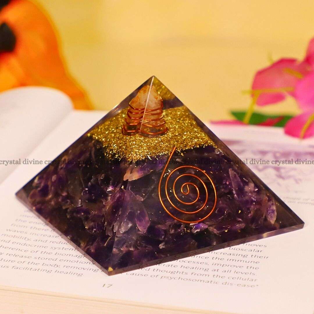 Amethyst Crystal Pyramid (Spiritual Awareness & Intuition)