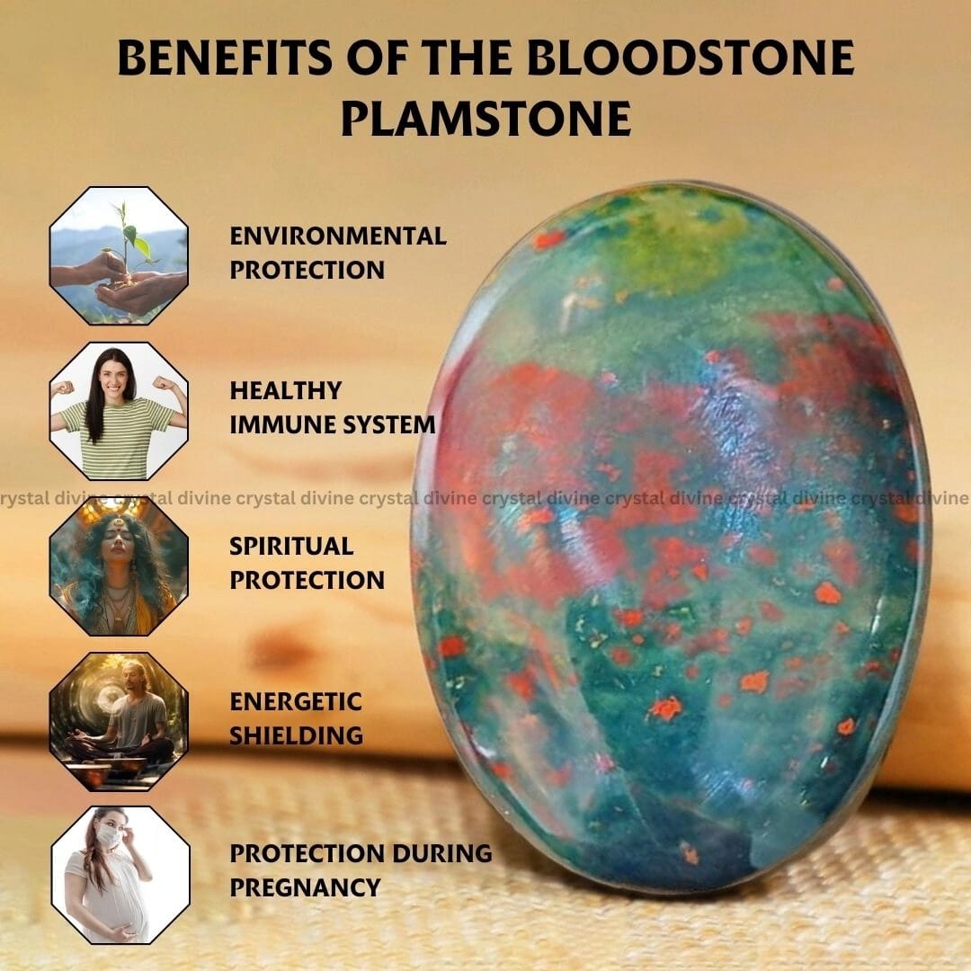 Bloodstone Crystal Palm Stone