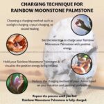 Rainbow Moonstone Crystal Palm Stone (Grounding & Stabilizing)