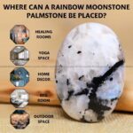 Rainbow Moonstone Crystal Palm Stone (Grounding & Stabilizing)