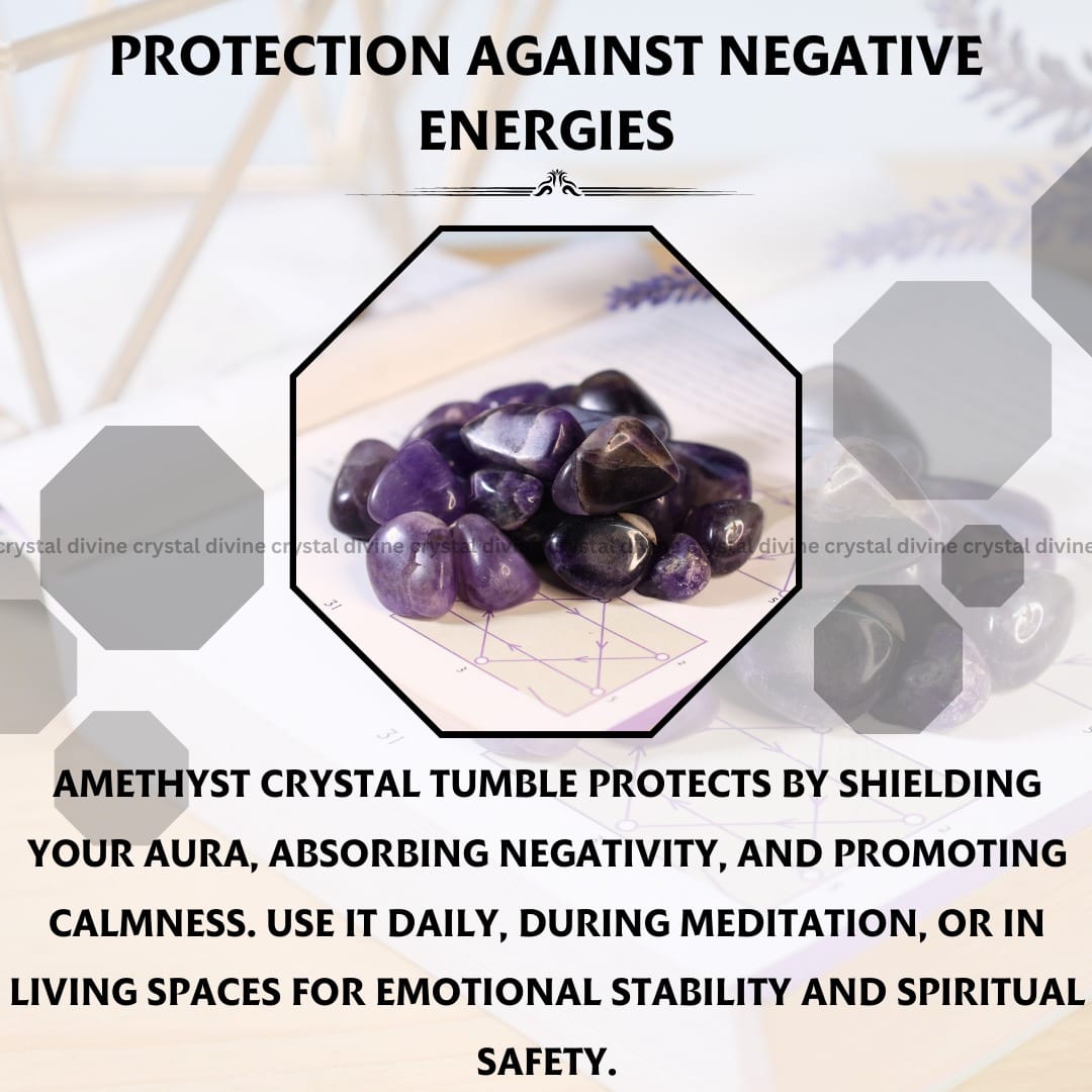 Amethyst Tumble Stone Pack of 5 (Clarity & Mental Focus)
