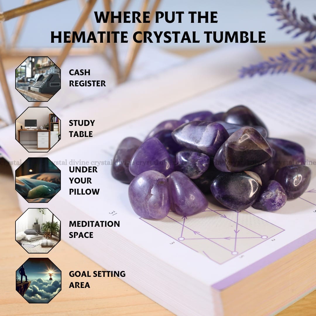 Amethyst Tumble Stone Pack of 5 (Clarity & Mental Focus)