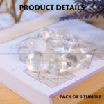Clear Quartz Tumble Stone - Pack of 5 (Creativity & Inspiration)